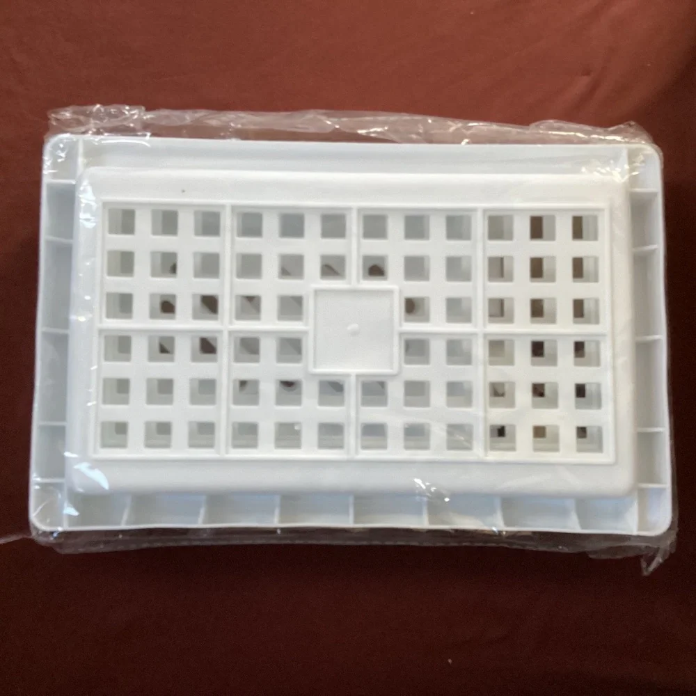 White Plastic Desktop Storage Rack -Multi-Functional Rectangular Organizer Shelf - Picture 8 of 8